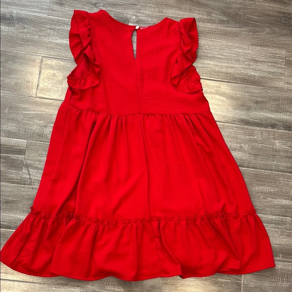 Altar'd State Red Ruffle Mini Dress - Picture 3 of 4
